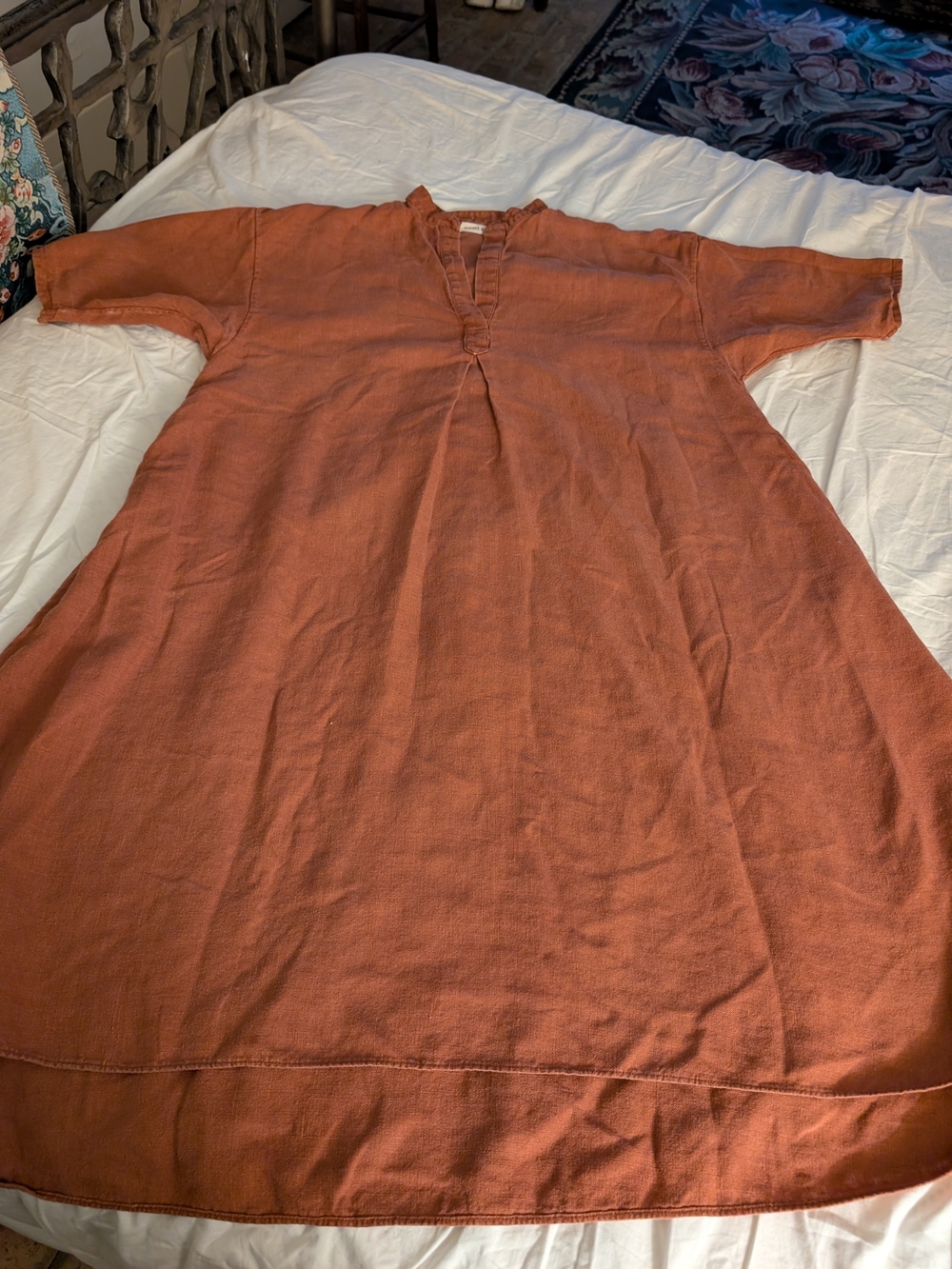 Racel Craven , Linen Dress, Cinnamon, Made In California